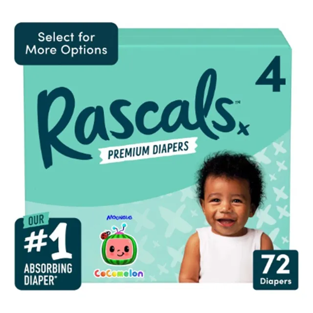 Pañales Rascal + Friends Premium Etapa 4, 72pzas