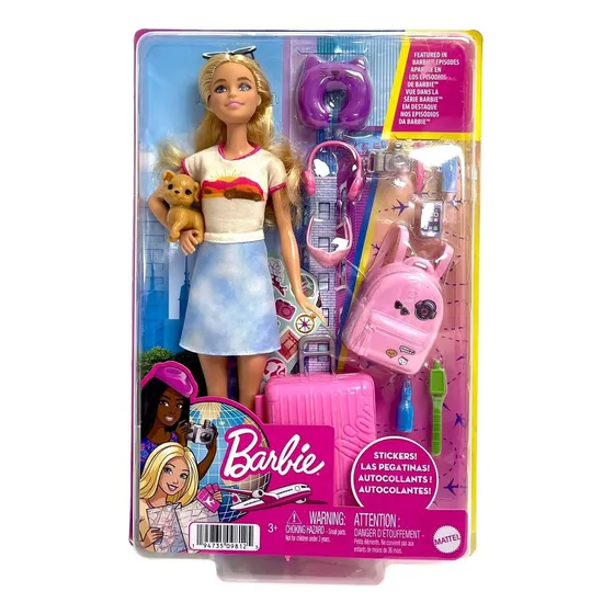 Barbie Muñeca Viajera Con Mascota Orig.mattel Hjy18