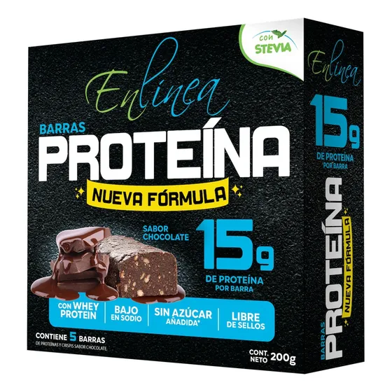 Pack Barra Cereal En Línea Proteínas Chocolate 5 Un De 40 G