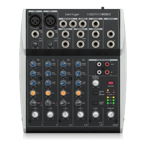 Mesclador Behringer Xenyx 802s 8 Canais