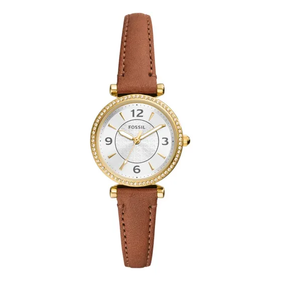 Reloj Carlie Piel Litehide' para mujer correa Marrón Fossil