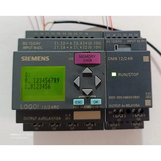 Plc Logo (mod Viejo) 24vdc Con Modulo De Expansión Dm8
