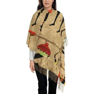 Bufanda Estampada Con Mujeres Africanas Bailando - Regalo Ún Bufanda Estampada Con Mujeres Africanas Bailando - Regalo Ún