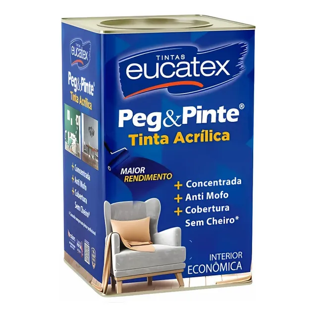 Tinta Acrílico Peg Pinte Parede Eucatex - Escolha A Cor