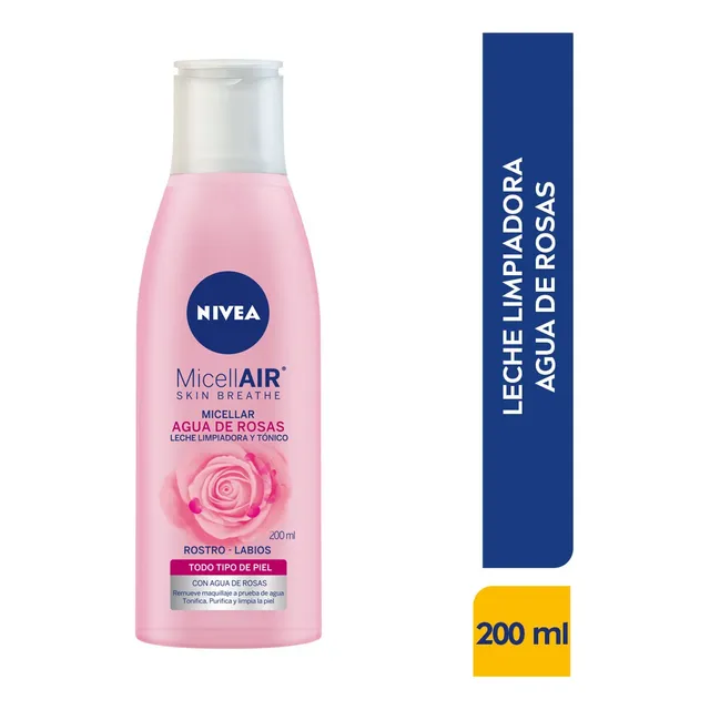 Nivea Leche Y Tónico Micelar Agua De Rosas 200ml