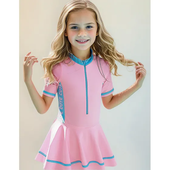 Una Pieza Bañador Princesa Vestido Mujer Bano Para Niñas 