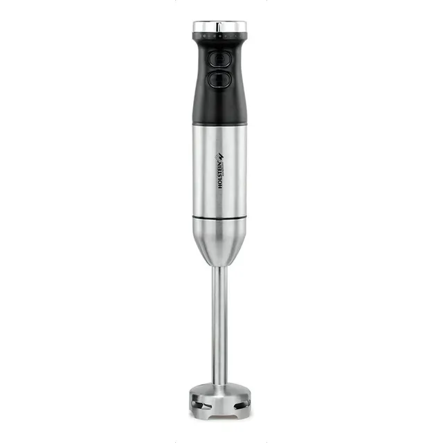 Batidora de inmersión Holstein Housewares Housewares 3 en 1 acero inoxidable y negra 225W