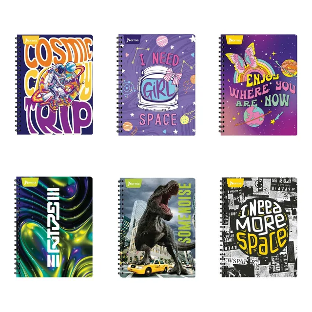 Cuaderno Profesional Norma Basic C7mm 100h Pack C/5 Colores Surtidos