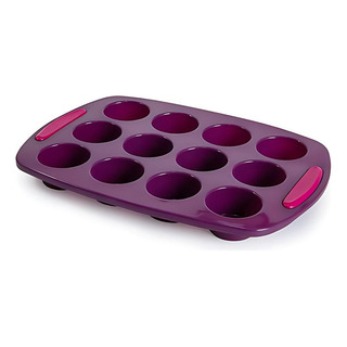 Forma Em Silicone Para 12 Muffins Silicone Line Moda Do Chef Forma Em Silicone Para 12 Muffins Silicone Line Moda Do Chef