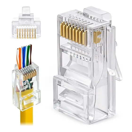 Conector Rj45 Pass Trough Innova Cat 6 100 Unidades