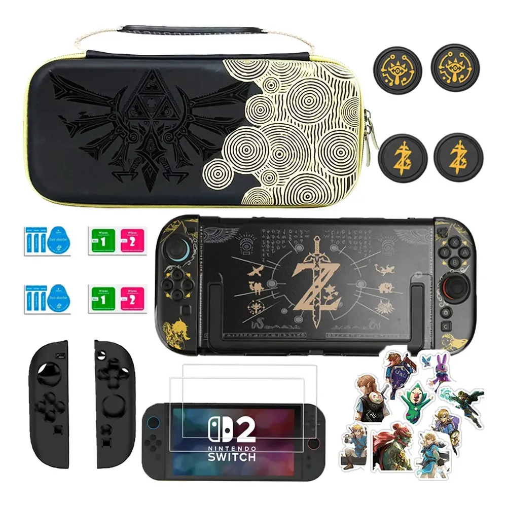 Capa E Estojo De Proteção Para Nintendo Switch 2 Pretos
