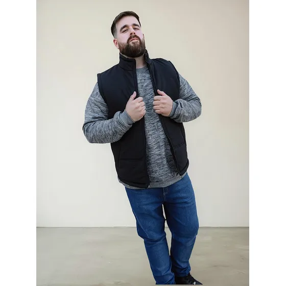 Chaleco Microfibra Con Guata Hombre Talles Especiales