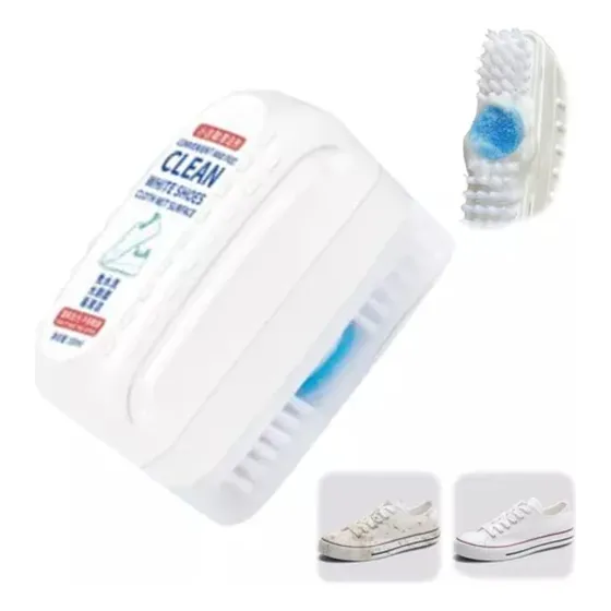 Cepillo Limpiador Zapatilla Blanca Espuma 100ml Liquido