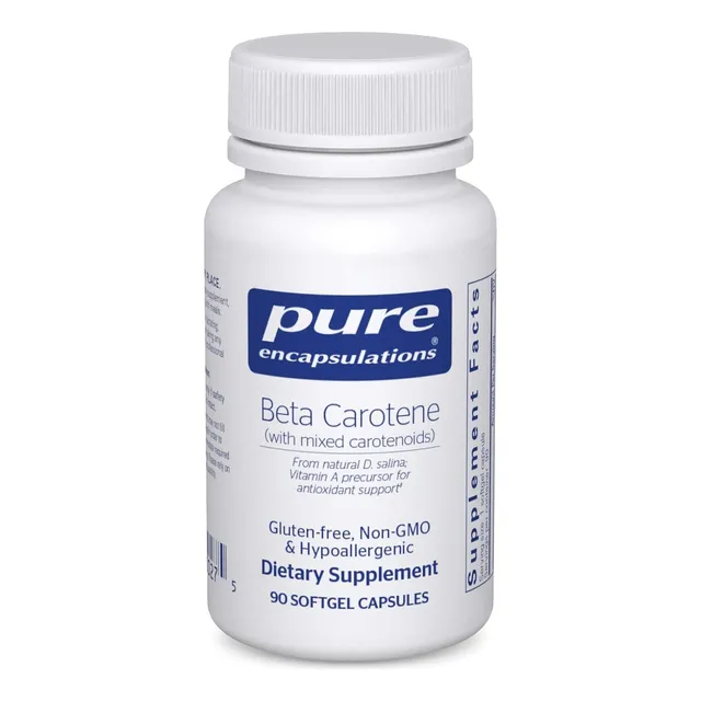 Betacaroteno Mixtos Pure Encapsulations 90 Softgel Sabor Sin Sabor
