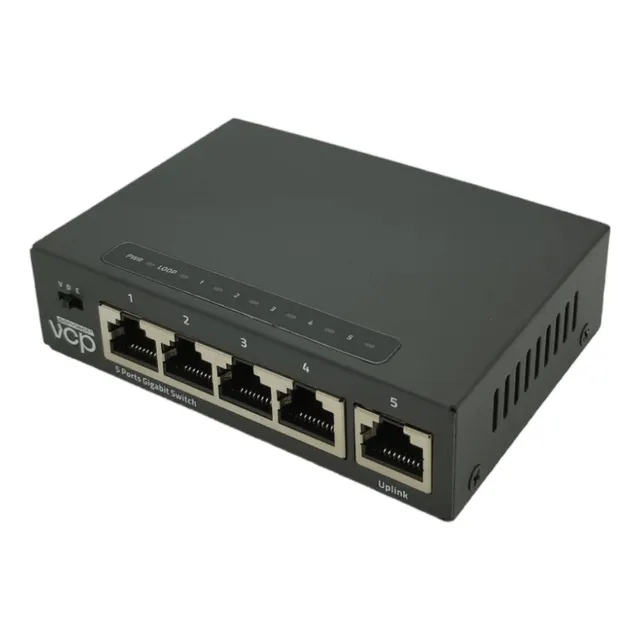 Switch Gigabit 5 Puertos Metálico Vcp