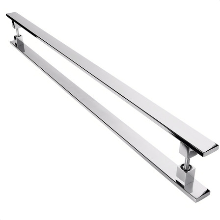 Puxador Inox Para Porta Pivotante Madeira Vidro 1.20 Metro Cor Polido Alto Brilho Puxador Inox Para Porta Pivotante Madeira Vidro 1.20 Metro Cor Polido Alto Brilho