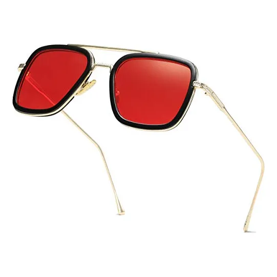 Aisswzber Gafas De Sol Tony Stark Marco De Metal De Hlg97
