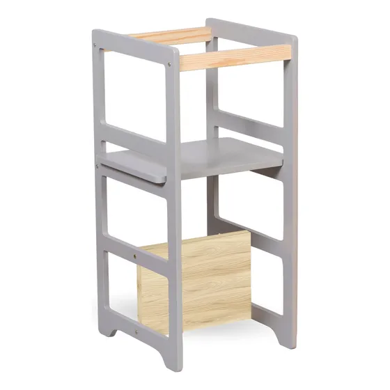 Torre De Aprendizagem Montessoriana Regula Altura Cinza