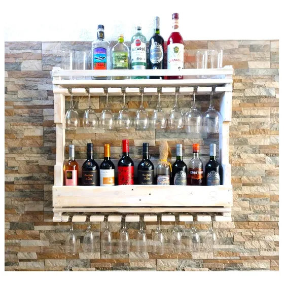 Cava Vinos Rústica De Pared  Sebastián - Arrebol Pallets