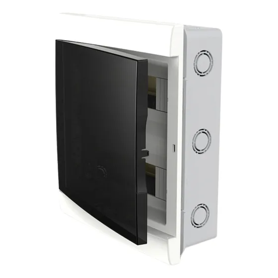 Caja Din Pvc 4 Polos Embutir Blanca Puerta Fume