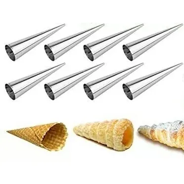 Molde Cono 12cm Acero Inox ( 8 Unid ) Repostería