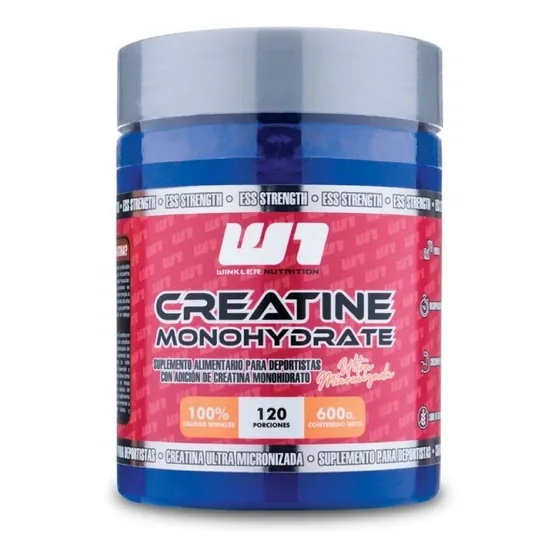 Creatina Monohidrato 600 Grs 120 Servicios Winkler Nutrition Sabor Sin sabor