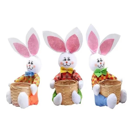 5 Canastas De Conejito De Pascua Resurrecion Variado