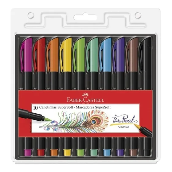 Plumones Punta Pincel Soft X 10 Uds Faber Castell