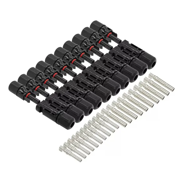 10 Pares Conector Mc4 Macho Hembra Ip67 Cat Iii/2 - Norplat Color Negro