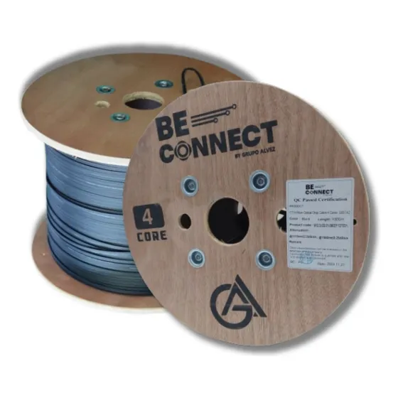 Cable Fibra Optica Ftth Drop 4 Hilo 1 Km Con Mensajero Owire