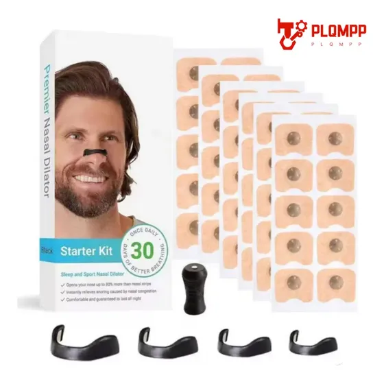 Plqm Oem 60 Banda Cuello Anti Ronquidos Dilatador Respiración Tiras Nasal Magnetico