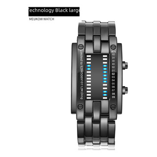 Reloj Dorado Grande Luz Azul Coreano Led Iron Man Parejas Reloj Dorado Grande Luz Azul Coreano Led Iron Man Parejas