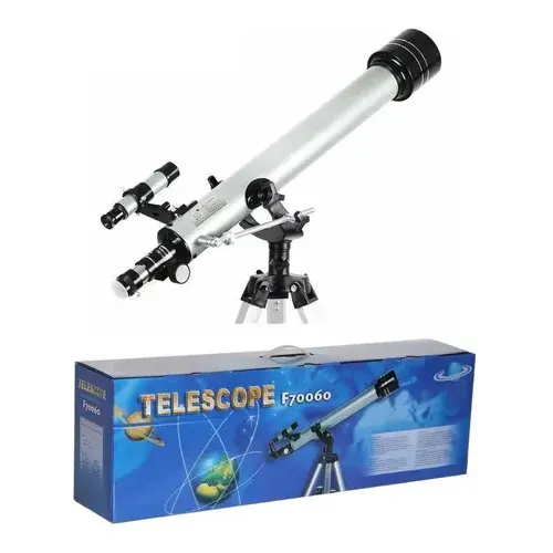 Telescopio Astronomico Profesional F70060 Educativo Ultra Hd Color Gris
