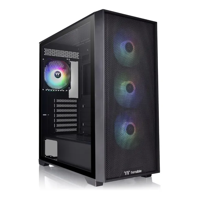 Chasis Gamer Atx Thermaltake H390 Tg Argb 4 Fan 120mm Color Negro