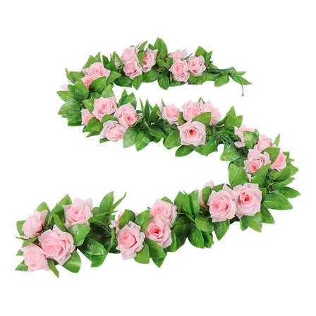 Enredaderas De Rosas Artificiales, Rosas Decoracion Color Rosa