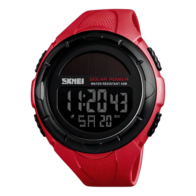 Skmei - Reloj Digital 1405rd Para Hombre Color de la correa Rojo Color del bisel Negro Color del fondo Negro
