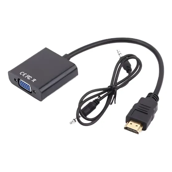 Convertidor Hdmi A Vga Audio Adaptador Monitor Xbox Ps3 Tv