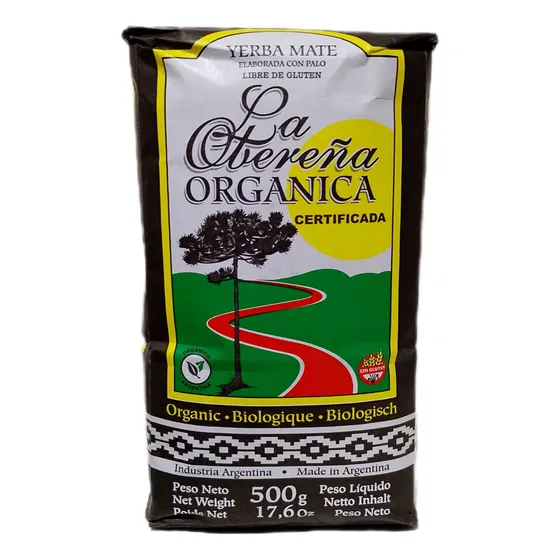 Yerba Mate Orgánica La Obereña 1/2 Kg - Envase Económico