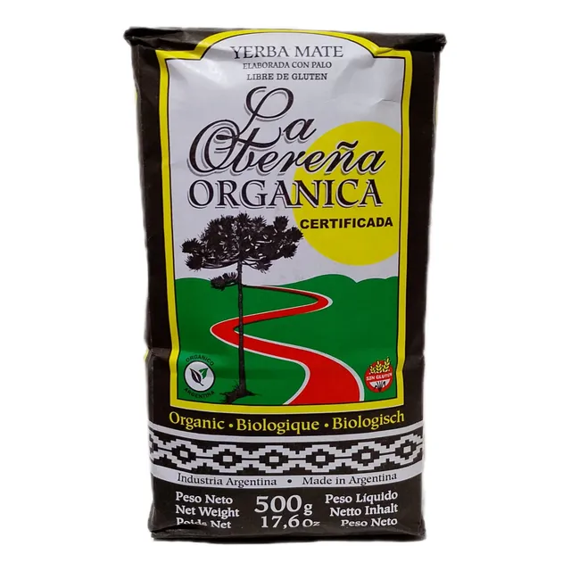 Yerba Mate Orgánica La Obereña 1/2 Kg - Envase Económico