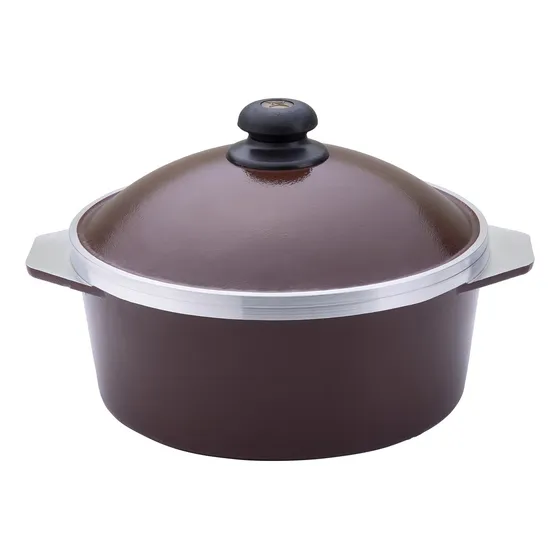 Olla Cacerola Eterna Tipo Esen Rectificada Aluminio 4 Litros Color Marrón