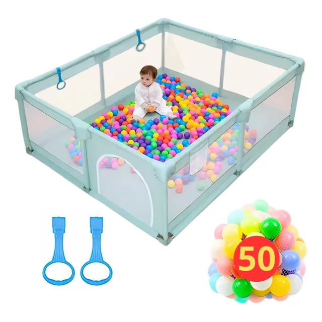 Parque Infantil Corral De Juegos Bebes 180x200 + 50 Pelotas