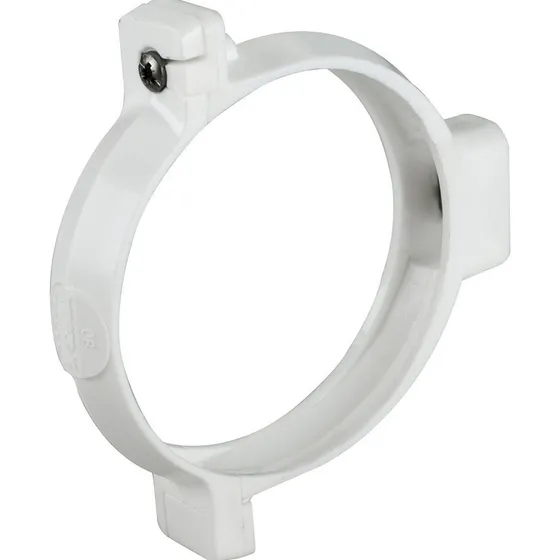 Pack 10.  Abrazadera Tubo 80mm Blanco Ph25 Hoffens