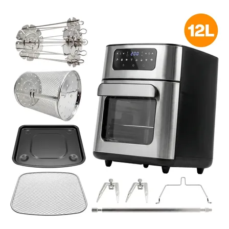 Fritadeira Air Fryer 12L Forno 1700W Painel Digital Touch K NAKASAKI Preto Led T