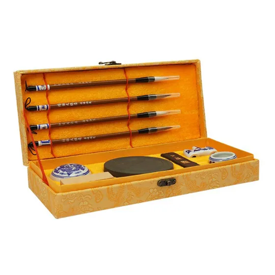 Kit De Arte Sumi Chino Japonés 10pz + 15 Hojas De Papel