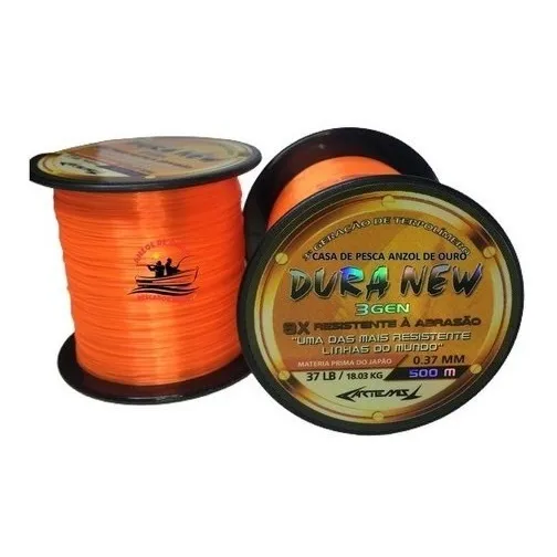 Linha Duranew 0.37mm 500m Monofilamento Nova Duranium Cores