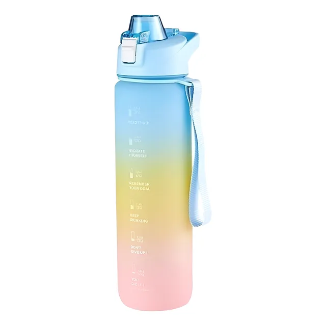 Botella De Agua Deportiva Botella Motivacional 1 Litro Horas