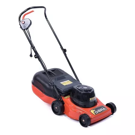 Cortadora de pasto eléctrica Dibra R32SR con bolsa recolectora de 800W color naranja/negro