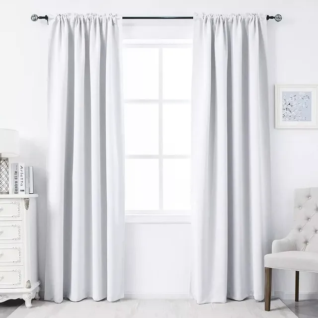 Juego Cortinas Listas P/colgar Microfibra 2 Paños 220x200 Cm