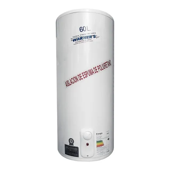 Termotanque Calefon Tanque Cobre 60 Lts Warners Punion