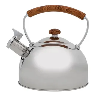 Chaleira Com Apito Em Aço Inox Prata 2,3l Mimo Style Chaleira Com Apito Em Aço Inox Prata 2,3l Mimo Style